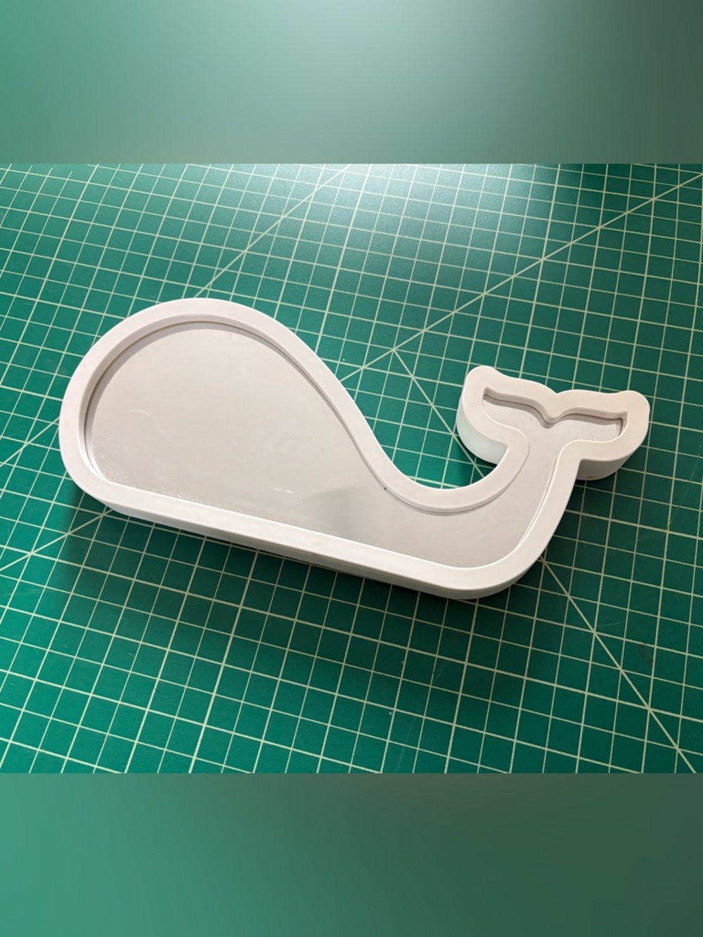 White Whale-Shaped Decorative Mirror